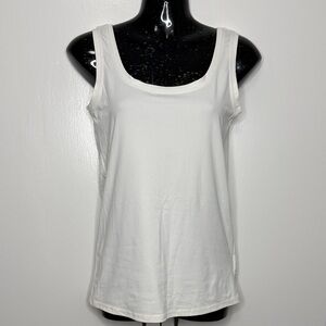Alfani White Scoop Neck Sleeveless Women Tank Top Size S - NWOT
